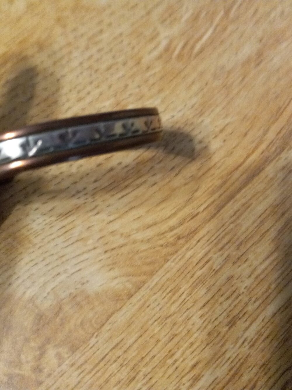 Navajo SIGN " Randy Secatero Sterling " Sterling Silver & Copper Cuff Bracelet